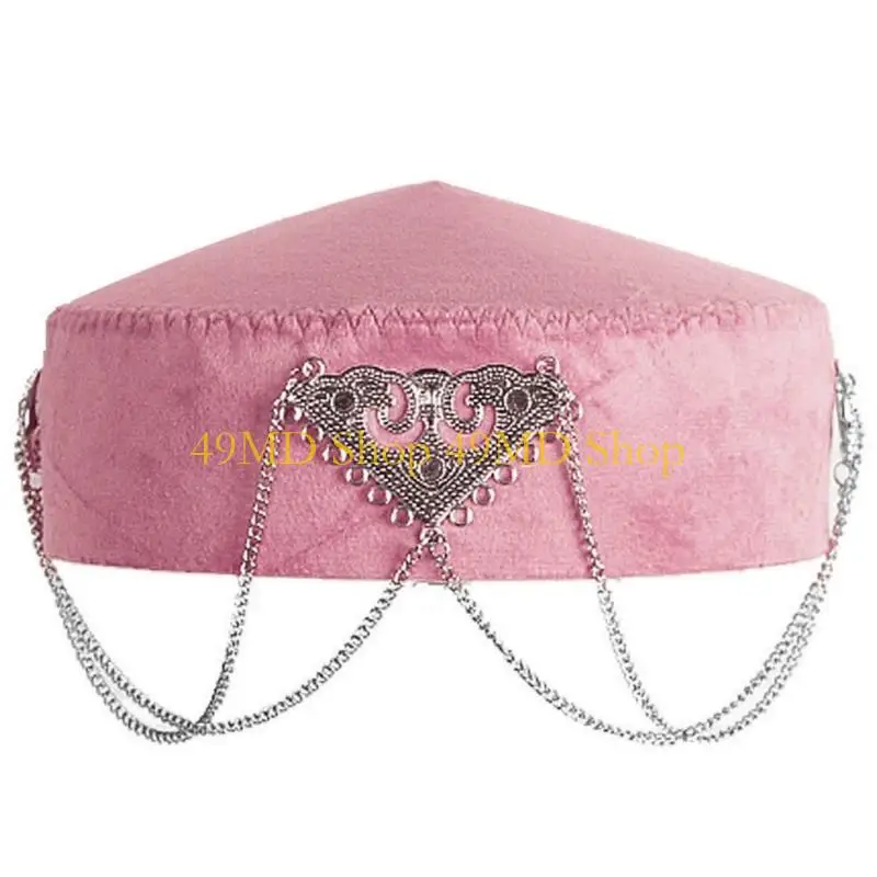 49MD Comfortable Kazakh Hat Breathable Fabric Top Hat with Fringed for Theme Event
49MD Comfortable Kazakh Hat Breathable Fabric Top Hat with Fringed for Theme Event