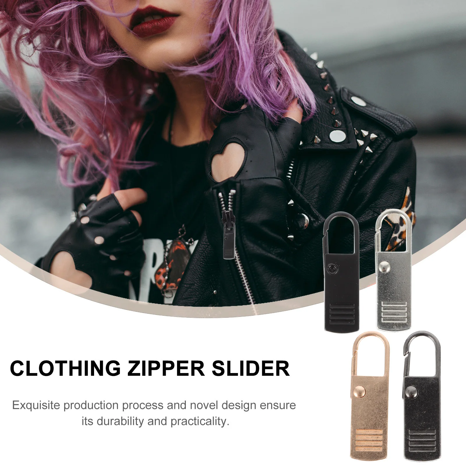 4Pcs Metal Zipper Pullers Smooth Polished Surface Easy Operation Durable Zipper Head for Backpacks Bags Clothing DIY Crafts
4Pcs Metal Zipper Pullers Smooth Polished Surface Easy Operation Durable Zipper Head for Backpacks Bags Clothing DIY Crafts