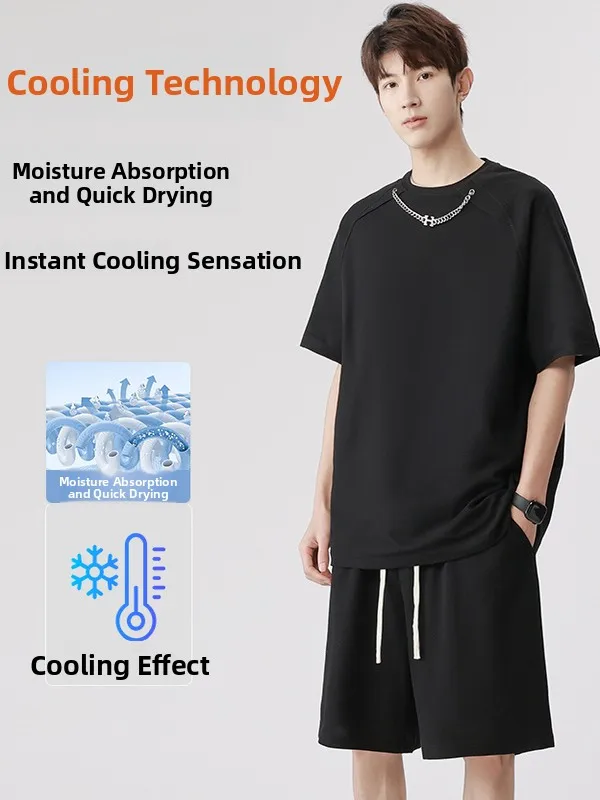 Summer Youth Faion Sportswear Set ort Sve Two-Piece Suit Casual Trendy Teenage Boys Clothing Comfortable Polyester
Summer Youth Faion Sportswear Set ort Sve Two-Piece Suit Casual Trendy Teenage Boys Clothing Comfortable Polyester