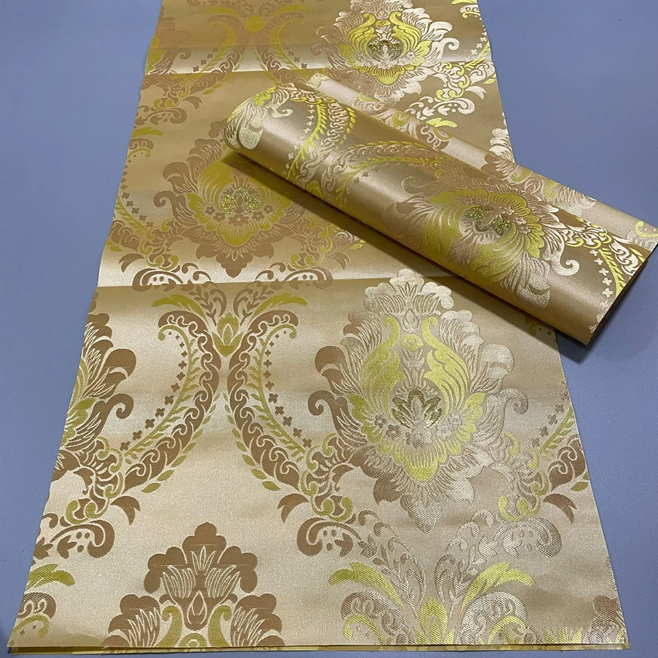 Gold African Head Wrap Scarf Turban, 2.5 Yards Swiss Damask Gele Fabric for Women, Wedding Engagement Party Celebration TXH-22-5
Gold African Head Wrap Scarf Turban, 2.5 Yards Swiss Damask Gele Fabric for Women, Wedding Engagement Party Celebration TXH-22-5