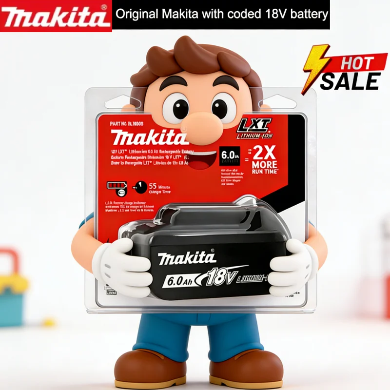 ️ ️ 100% ️ Оригинальный аккумулятор Makita 18V 6.0Ah, подходит для моделей Makita BL1840B, BL1850, BL1850B, совместим с DTW700.
️ ️ 100% ️ Оригинальный аккумулятор Makita 18V 6.0Ah, подходит для моделей Makita BL1840B, BL1850, BL1850B, совместим с DTW700.