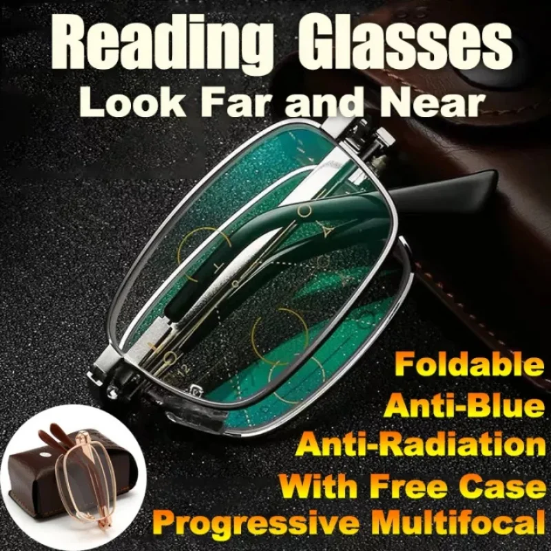 FG Reading Glasses for Men Folding Glasses Metal Frame Presbyopic Eyeglasses with Box Anti Blue Light Readers Eyewear +1.0 - 4.0
FG Reading Glasses for Men Folding Glasses Metal Frame Presbyopic Eyeglasses with Box Anti Blue Light Readers Eyewear +1.0 - 4.0