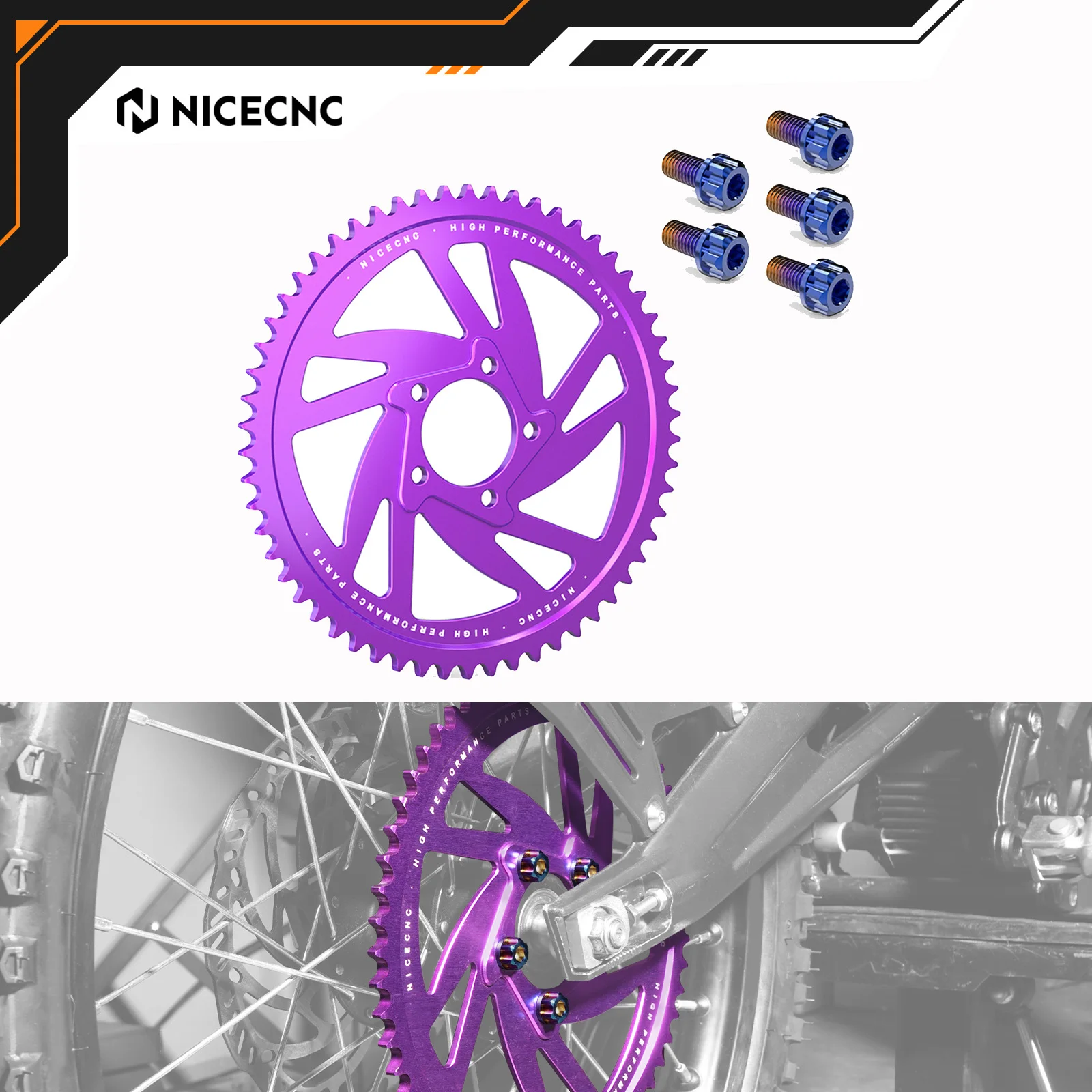 For Surron light bee X light bee S light bee L1E Segway X160 Segway X260 Electric Bike 58T Rear Sprocket & Rear Sprocket Bolts
For Surron light bee X light bee S light bee L1E Segway X160 Segway X260 Electric Bike 58T Rear Sprocket & Rear Sprocket Bolts