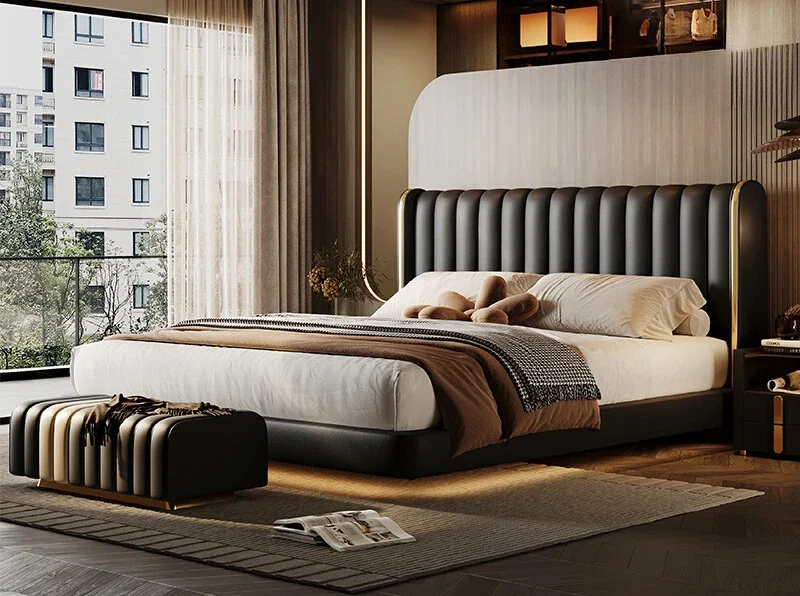 The product can be customized. Leather light luxury modern simple double 2024 new piano key soft bed
The product can be customized. Leather light luxury modern simple double 2024 new piano key soft bed