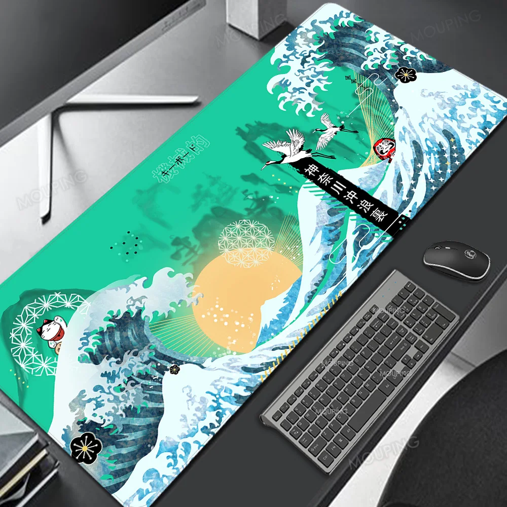 Kawaii Japanese Ocean Wave Mousepad Green Style Mouse Pad Laptop Desk Mat,for Keyboard and Computer Gaming Accessories Office
Kawaii Japanese Ocean Wave Mousepad Green Style Mouse Pad Laptop Desk Mat,for Keyboard and Computer Gaming Accessories Office