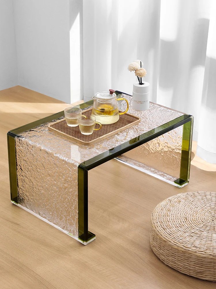 Modern tatami coffee table acrylic convex window small stone pattern transparent and simple design Kang
Modern tatami coffee table acrylic convex window small stone pattern transparent and simple design Kang