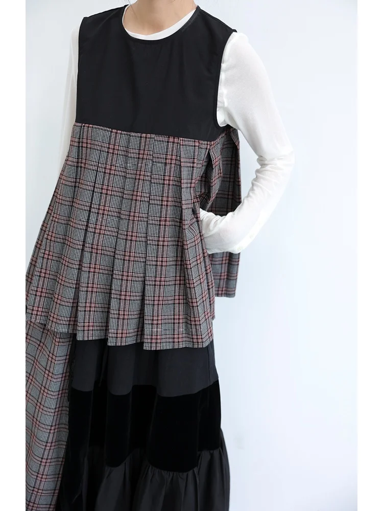Japanese Sle Plaid Patchwork Pleated Vest Doll irt Women's Strap irt Early Autumn Collection Girls' Regular Length
Japanese Sle Plaid Patchwork Pleated Vest Doll irt Women's Strap irt Early Autumn Collection Girls' Regular Length