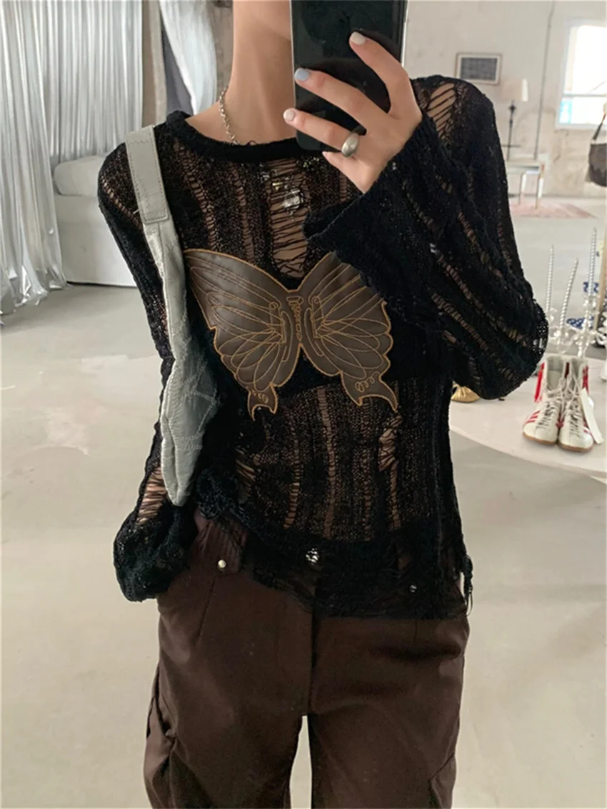 Alien Kitty Hole Sweaters Autumn Knitted Slim Sunscreen Women Chic Loose Daily All Match Office Lady Pullovers High Street
Alien Kitty Hole Sweaters Autumn Knitted Slim Sunscreen Women Chic Loose Daily All Match Office Lady Pullovers High Street