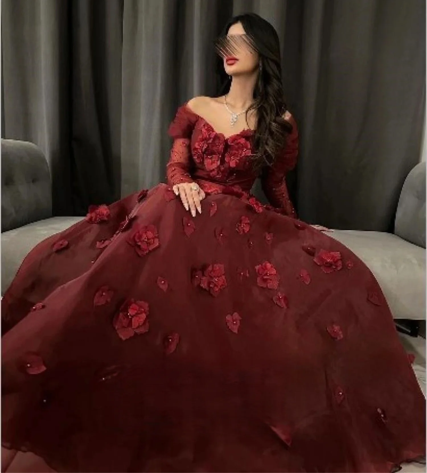 Floral Pearls Long Sleeves Bespoke Occasion Gown Evening Dresses Prom Pastrol Unisex Jersey Retro Dubai Saudi Arabic Customized
Floral Pearls Long Sleeves Bespoke Occasion Gown Evening Dresses Prom Pastrol Unisex Jersey Retro Dubai Saudi Arabic Customized