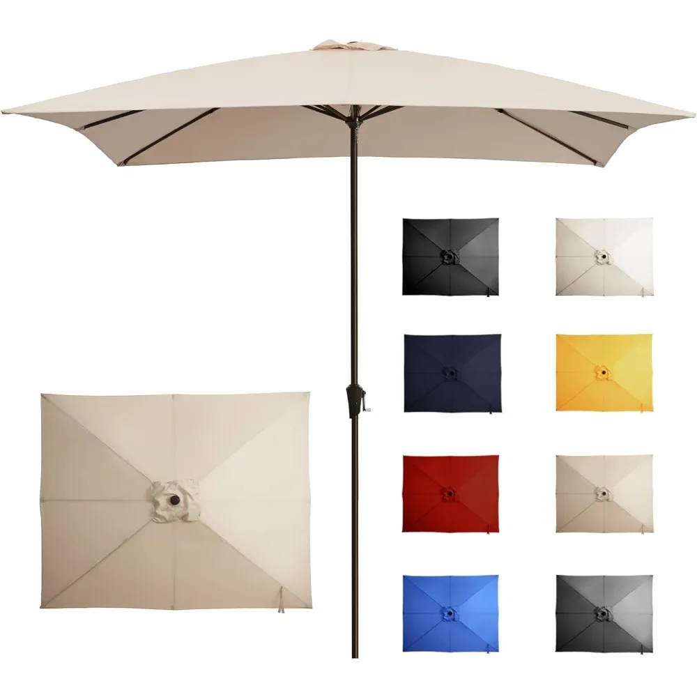 Large Rectangular Patio Umbrella Outdoor Table Umbrella w/Crank Rectangle Market Umbrella UV Protection Waterproof for Garden
Large Rectangular Patio Umbrella Outdoor Table Umbrella w/Crank Rectangle Market Umbrella UV Protection Waterproof for Garden