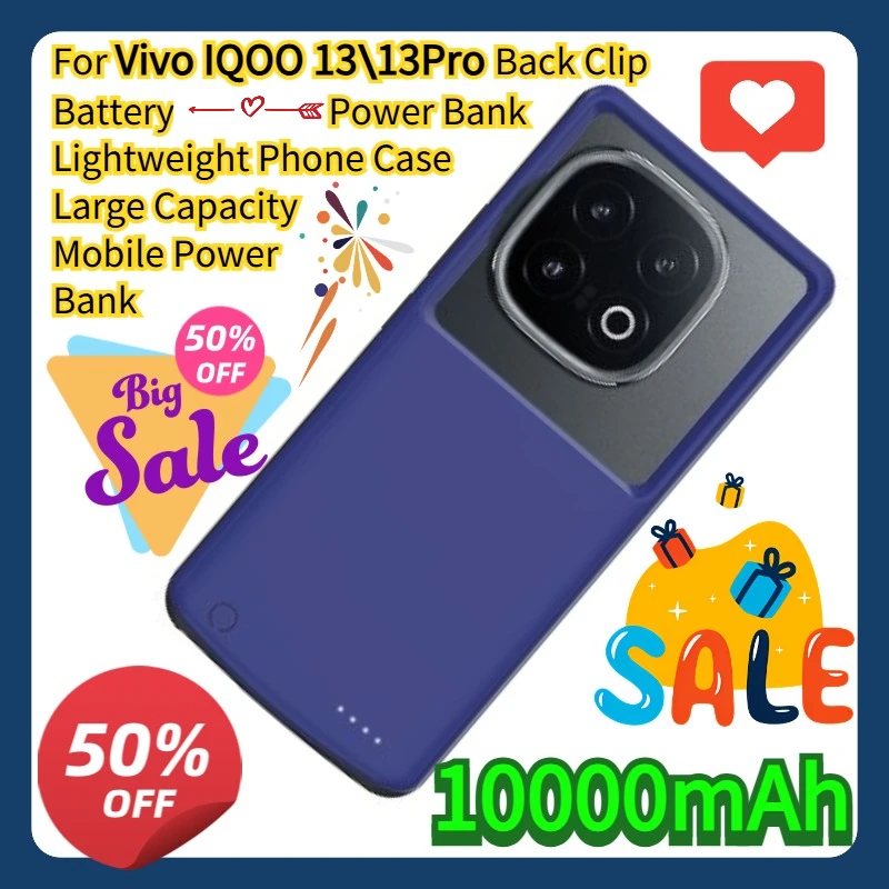For Vivo IQOO 13\13Pro Back Clip Battery Power Bank Lightweight Phone Case Large Capacity Mobile Power Bank 10000mAh
For Vivo IQOO 13\13Pro Back Clip Battery Power Bank Lightweight Phone Case Large Capacity Mobile Power Bank 10000mAh