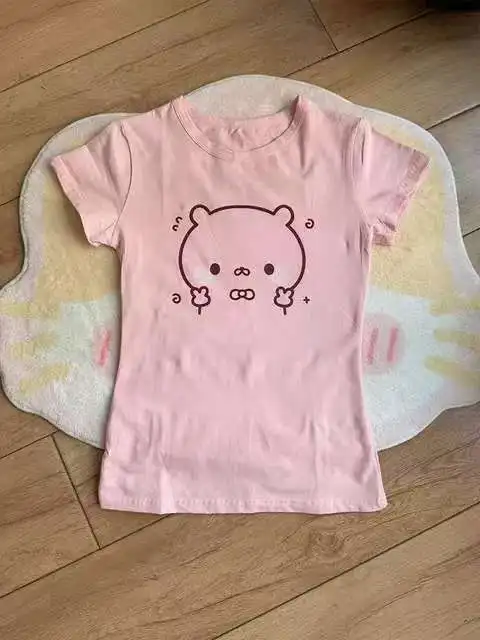 Gagaok Pink T Shirt Women Sweet Short Sleeve T-shirts 2025 Summer Ins Chic Unique Cartoon Print Crew Neck Top Y2k Clothes
Gagaok Pink T Shirt Women Sweet Short Sleeve T-shirts 2025 Summer Ins Chic Unique Cartoon Print Crew Neck Top Y2k Clothes