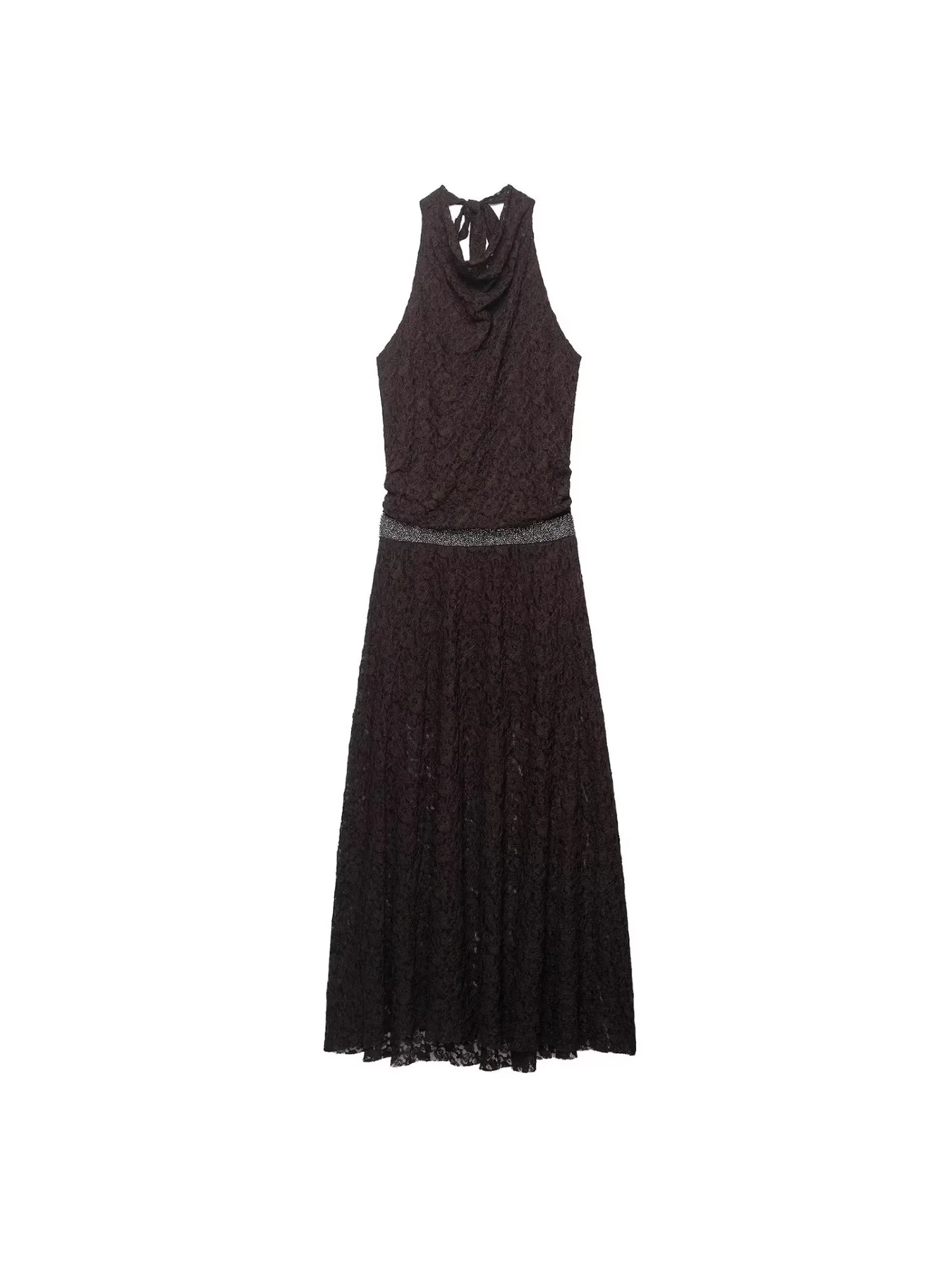Withered New Women's Temperament Hanging Neck Lace Dress With Waist Cinched And Backless Bow Tie Long Skirt
Withered New Women's Temperament Hanging Neck Lace Dress With Waist Cinched And Backless Bow Tie Long Skirt