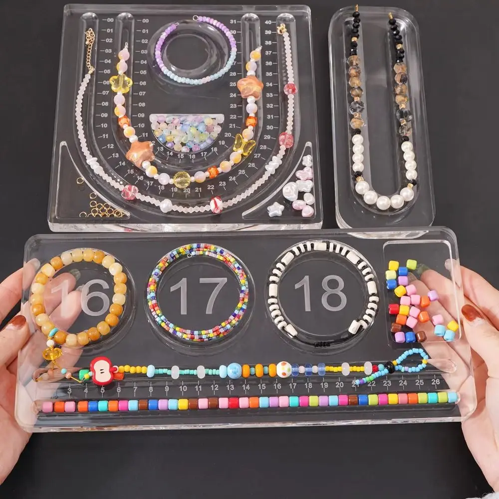 Acrylic Bracelet Beading Board Multiple Grooves Clear Jewelry Making Tray Measured Crafting Board Crystal Bracelet Display Stand
Acrylic Bracelet Beading Board Multiple Grooves Clear Jewelry Making Tray Measured Crafting Board Crystal Bracelet Display Stand