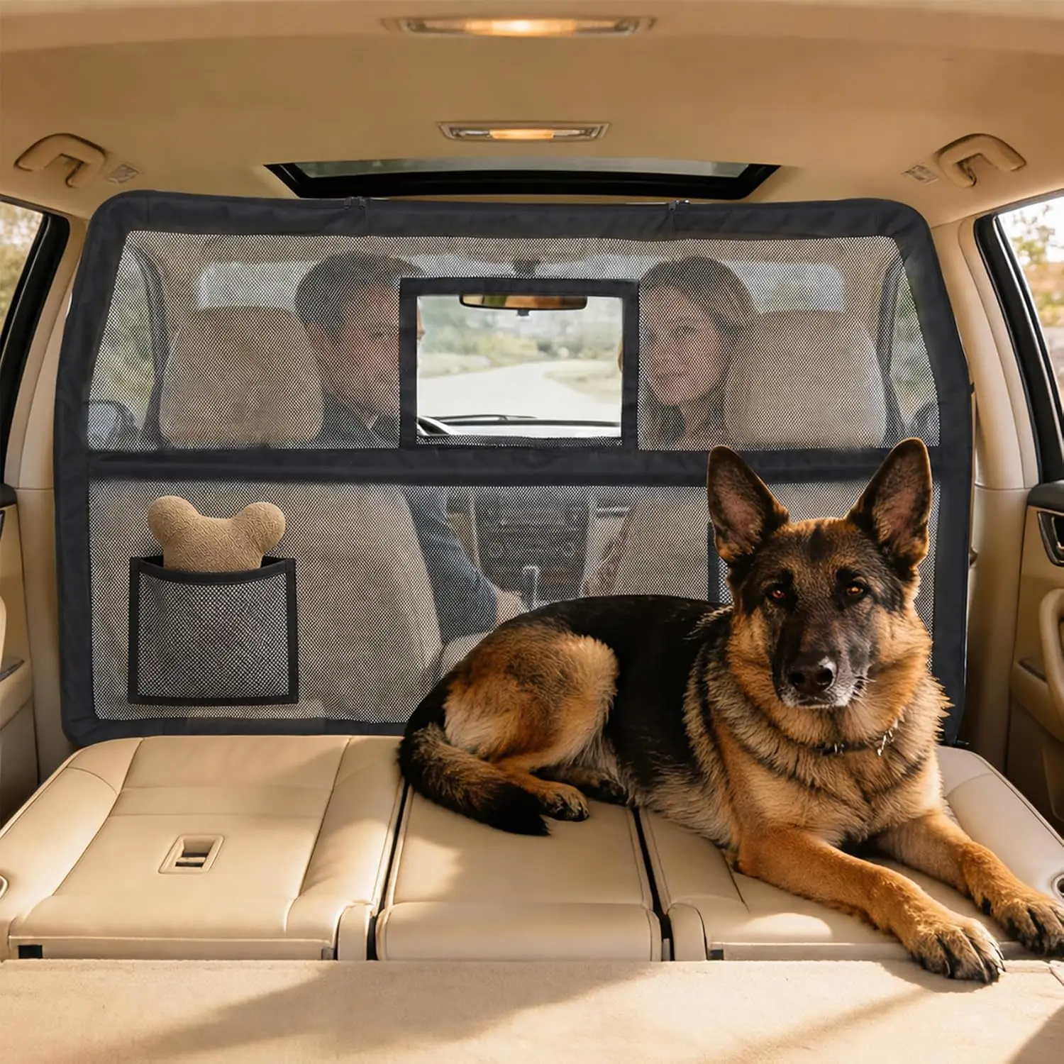 52" Wide Dog Car Barrier with Window & Steel Frame, Universal Fit for Cars, SUVs, Trucks, Escape-Proof Vehicle Gate for Dog Travel
52" Wide Dog Car Barrier with Window & Steel Frame, Universal Fit for Cars, SUVs, Trucks, Escape-Proof Vehicle Gate for Dog Travel