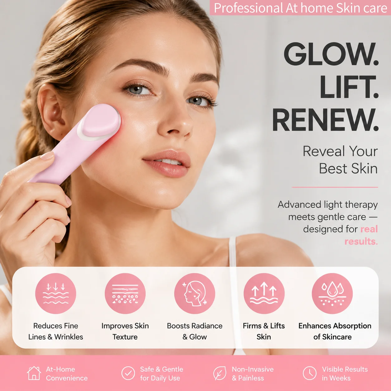 NEW Booster Pro Led Facial Light Therapy 7 Colors Eye Beauty Wand Red Light Eye Massager for Skincare Tool
NEW Booster Pro Led Facial Light Therapy 7 Colors Eye Beauty Wand Red Light Eye Massager for Skincare Tool
