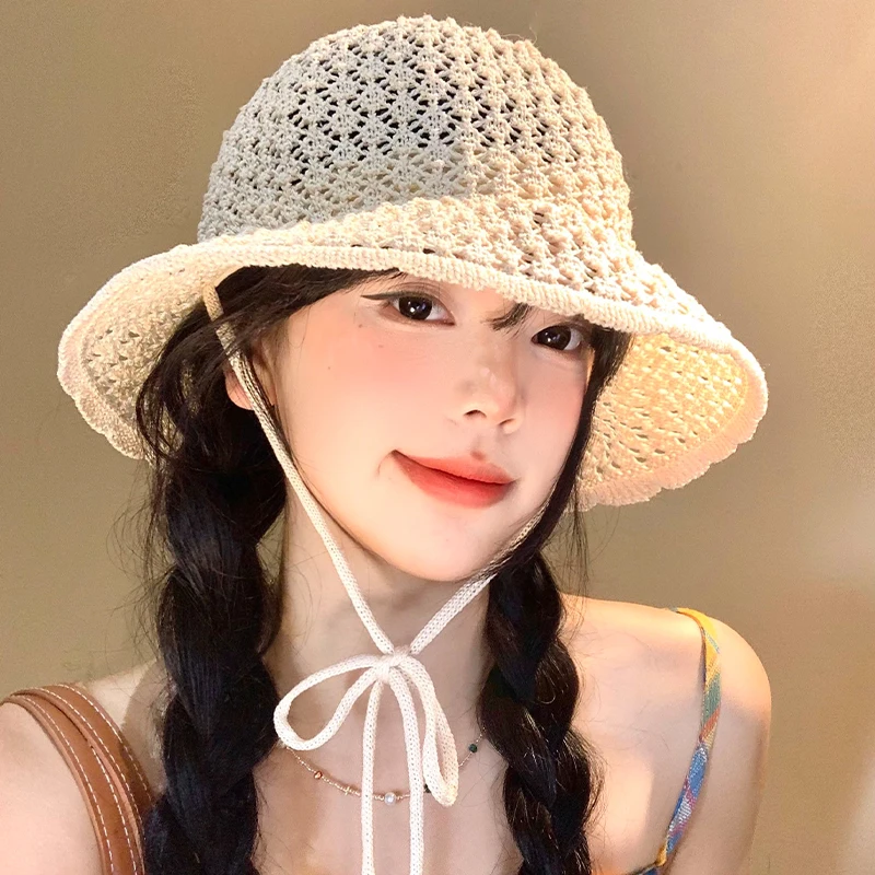 Ins Fashion Hollow Strap Bucket Hats for Women Show Face Small Summer Travel Sunscreen Thin Breathable Versatile Sweet Sun Hat
Ins Fashion Hollow Strap Bucket Hats for Women Show Face Small Summer Travel Sunscreen Thin Breathable Versatile Sweet Sun Hat