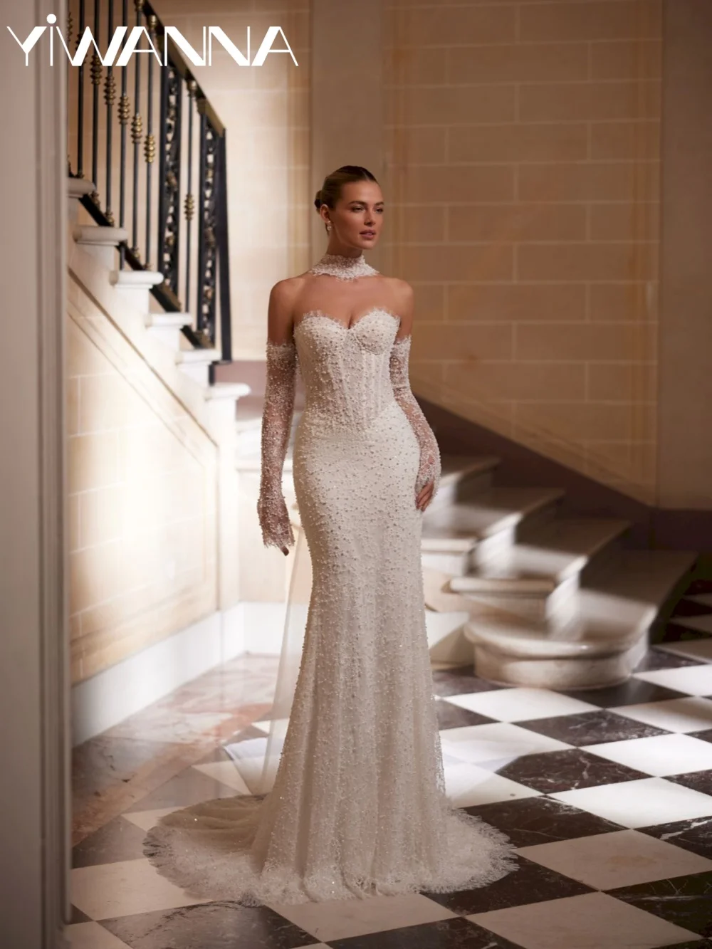 Glamorous Pearls Lace Wedding Dress Romantic Sweetheart Neck Bridal Gown Customized Exquisite Mermaid Long Dresses For Bride
Glamorous Pearls Lace Wedding Dress Romantic Sweetheart Neck Bridal Gown Customized Exquisite Mermaid Long Dresses For Bride