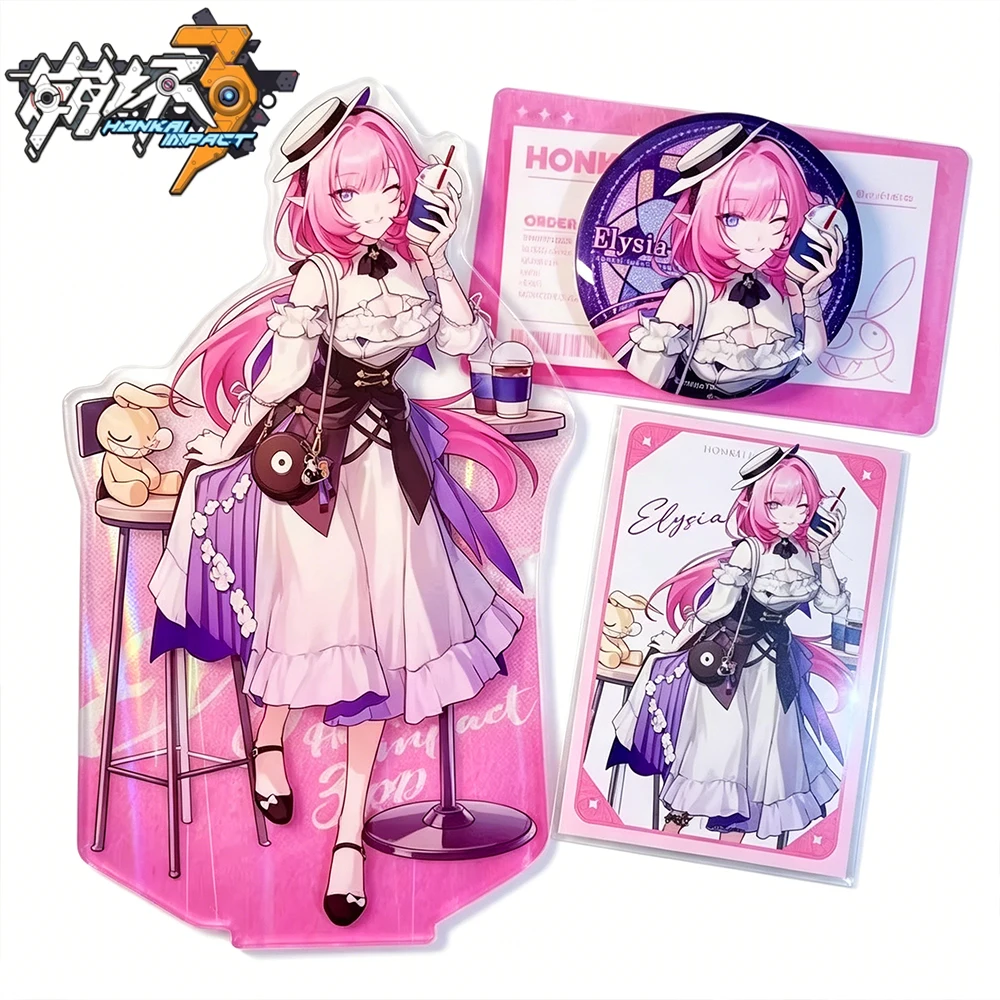 Game Honkai Impact 3 Elysia Cosplay Standing Plate Tinplate Badge Acrylic Transparent Card Cartoon Stand Decoration Accessory
Game Honkai Impact 3 Elysia Cosplay Standing Plate Tinplate Badge Acrylic Transparent Card Cartoon Stand Decoration Accessory