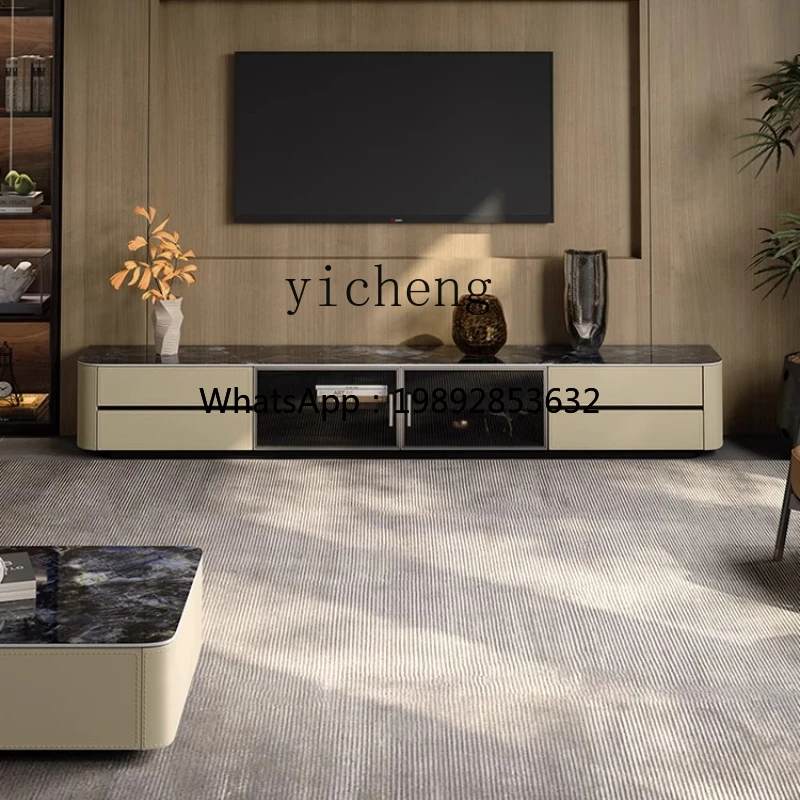 DD saddle leather marble TV cabinet coffee table living room luxury stone rock slab floor cabinet
DD saddle leather marble TV cabinet coffee table living room luxury stone rock slab floor cabinet
