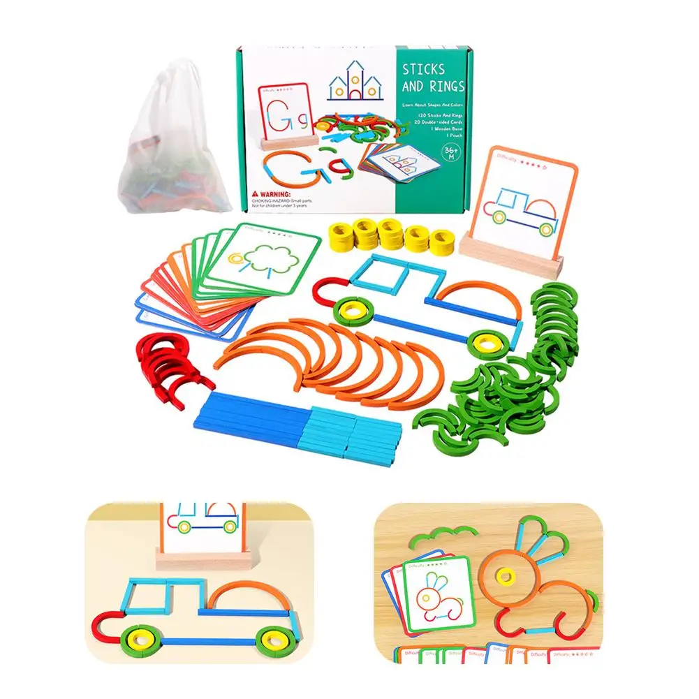 Wooden Creative Sticks And Rings Puzzle Intelligence Game Montessori Early Childhood Educational Toys Thinking Game For Children
Wooden Creative Sticks And Rings Puzzle Intelligence Game Montessori Early Childhood Educational Toys Thinking Game For Children