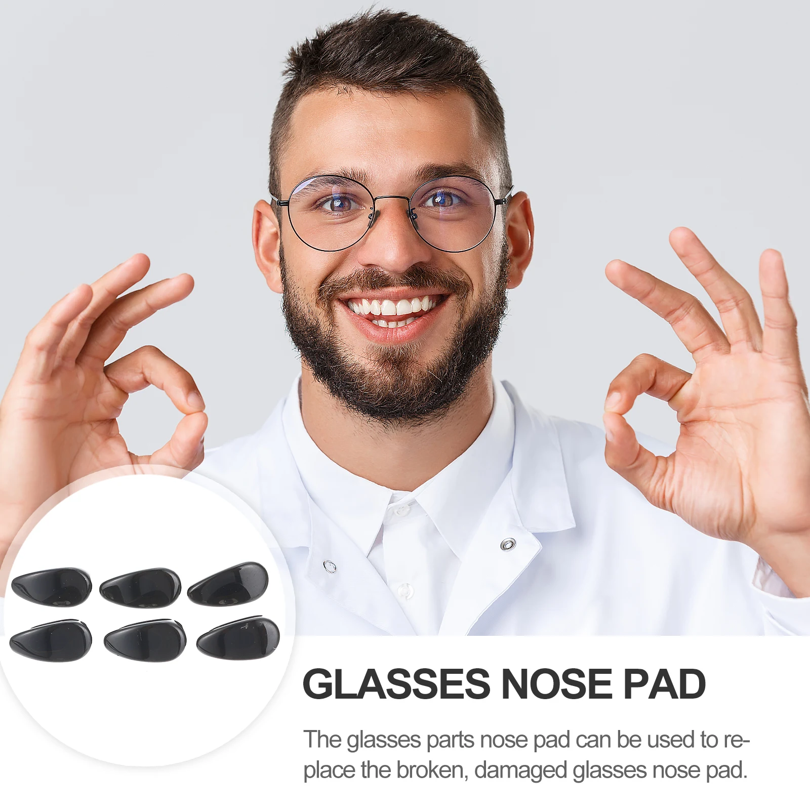 6 Pcs Anti-slip Nose Pad Guard for Glasses Pads Non Bridge Eyeglasses Replacement Parts
6 Pcs Anti-slip Nose Pad Guard for Glasses Pads Non Bridge Eyeglasses Replacement Parts