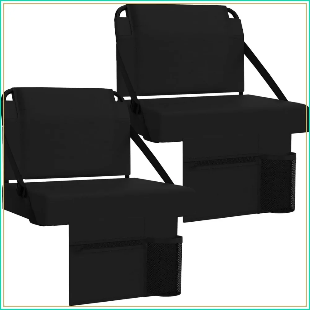 2pcs Stadium Seat with Back Support, Portable Bleacher Chairs with Cushion, Includes Shoulder Strap and Cup Holder
2pcs Stadium Seat with Back Support, Portable Bleacher Chairs with Cushion, Includes Shoulder Strap and Cup Holder