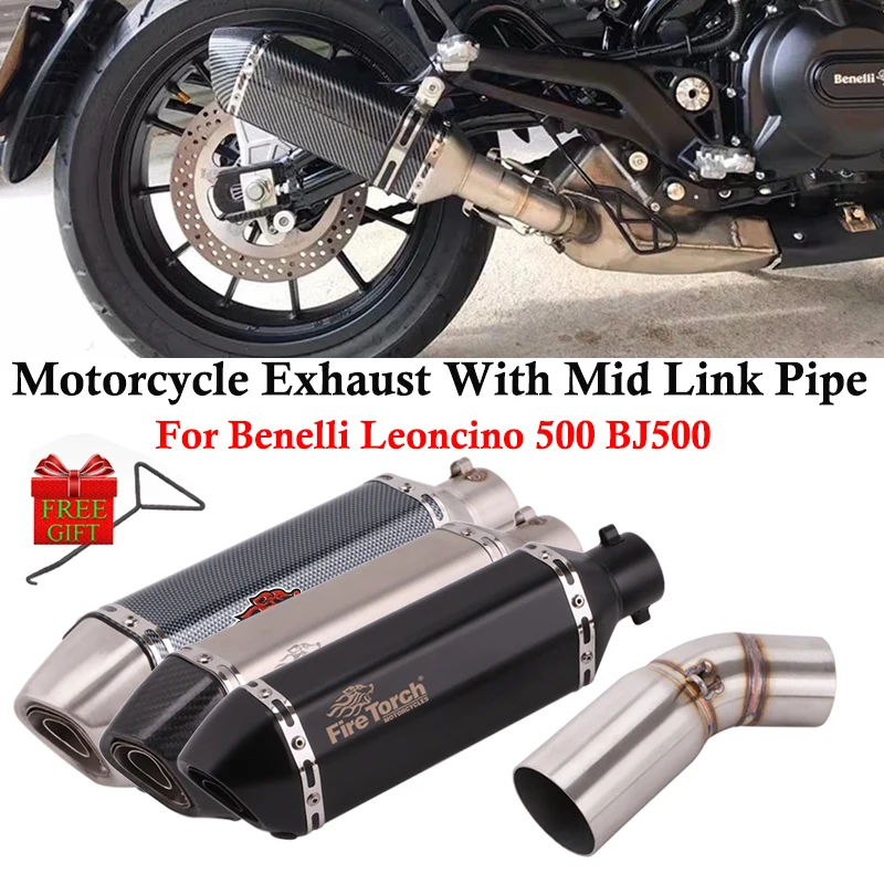 Выхлопная система для мотоцикла Benelli Leoncino 500 BJ500, модифицированный Глушитель со средней звеньевой трубой, съемный глушитель
Выхлопная система для мотоцикла Benelli Leoncino 500 BJ500, модифицированный Глушитель со средней звеньевой трубой, съемный глушитель