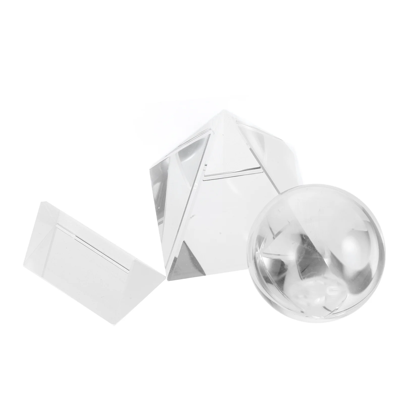 3Pcs Optical Crystal Pyramid Prisms Clear Triangular Prism for Photography Teaching Science Home Decor Creative Photography
3Pcs Optical Crystal Pyramid Prisms Clear Triangular Prism for Photography Teaching Science Home Decor Creative Photography