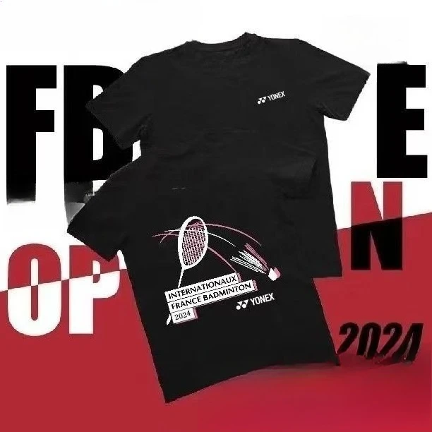 2025 New French Open Sports Badminton Jersey Cultural Shirt Pure Cotton Printing Men's and Women's Crew Neck T-shirt Loose
2025 New French Open Sports Badminton Jersey Cultural Shirt Pure Cotton Printing Men's and Women's Crew Neck T-shirt Loose