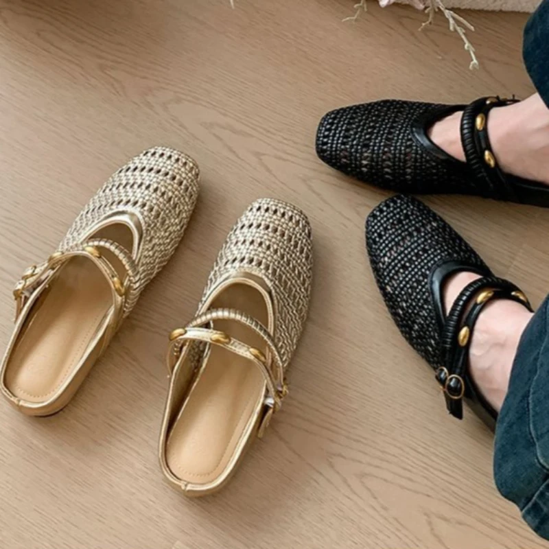 Summer New Weaving Style Women's Square Closed Toe Solid Color Comfortable Slippers Women Breathable Fashionable Casual Sandals
Summer New Weaving Style Women's Square Closed Toe Solid Color Comfortable Slippers Women Breathable Fashionable Casual Sandals