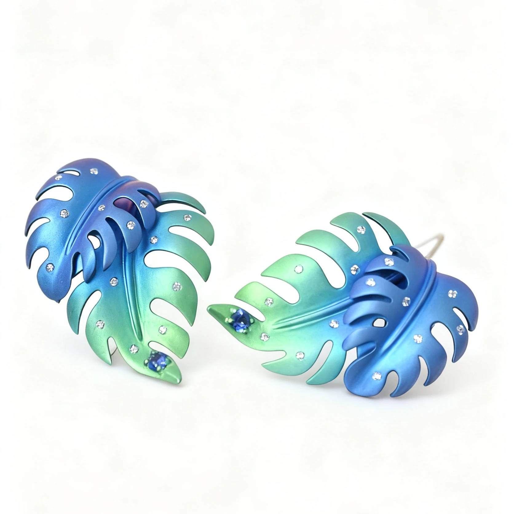 Exquisite Titanium - Metal Earrings with Natural Mini - Blue Sapphires and Cultured Diamonds
Exquisite Titanium - Metal Earrings with Natural Mini - Blue Sapphires and Cultured Diamonds