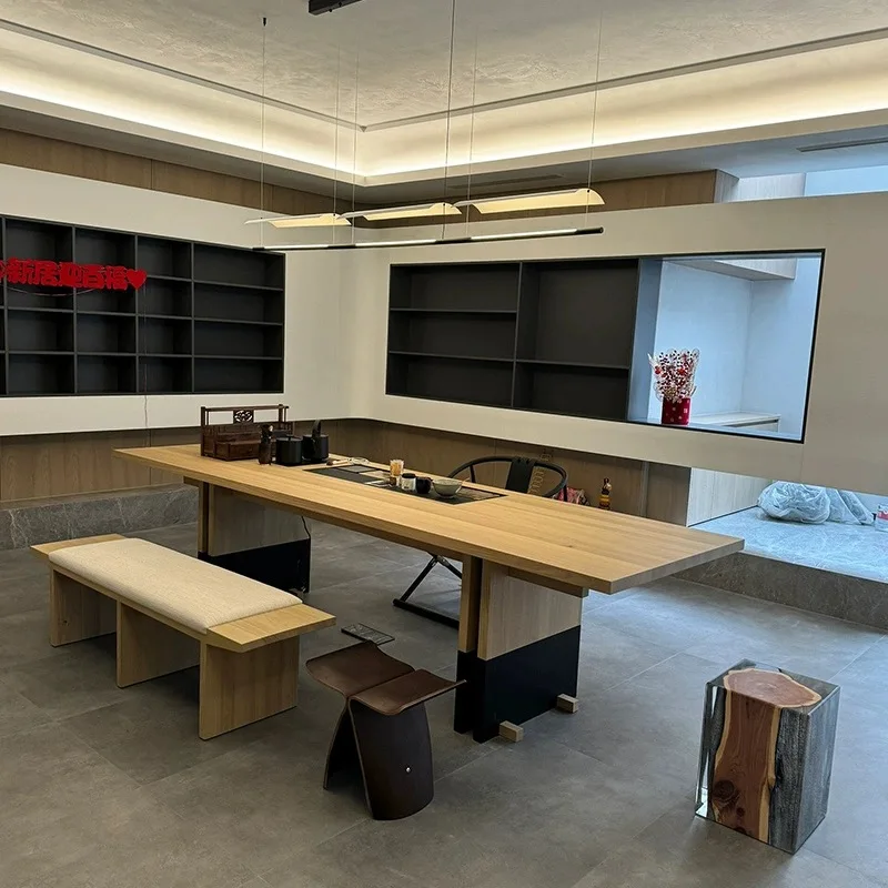 New Chinese tea table 2024 new high-end zen solid wood living roomoffice tea brewing room
New Chinese tea table 2024 new high-end zen solid wood living roomoffice tea brewing room