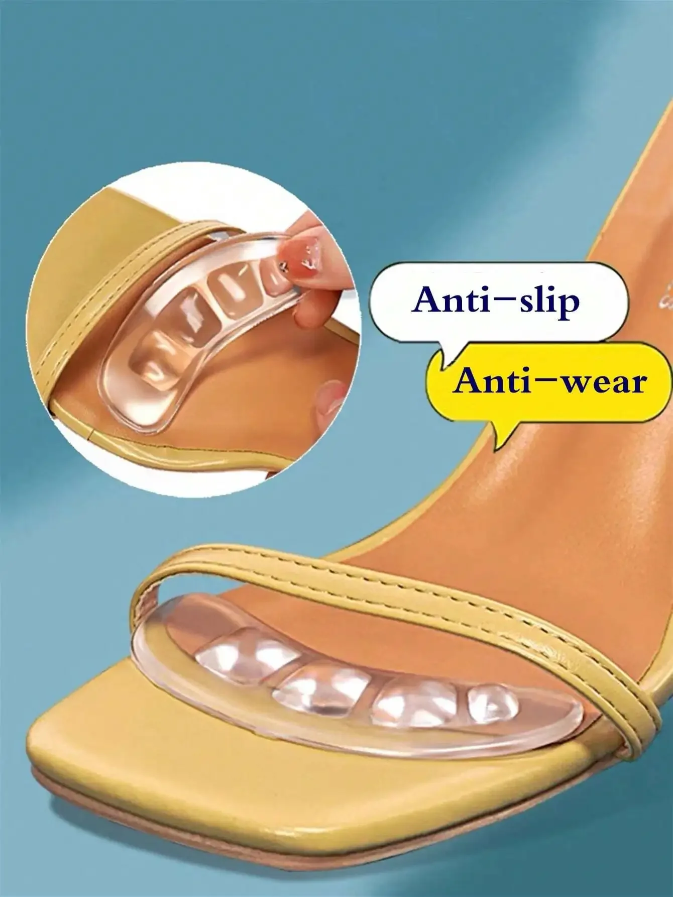 Anti-Slip Insoles For High Heels, Sandals, Loafers, Silicone Gel Heel & Forefoot Pads, Heel Liners, Blister Prevention, In Between Shoe Sizes, Insoles For Heel & Ball Of Foot
Anti-Slip Insoles For High Heels, Sandals, Loafers, Silicone Gel Heel & Forefoot Pads, Heel Liners, Blister Prevention, In Between Shoe Sizes, Insoles For Heel & Ball Of Foot