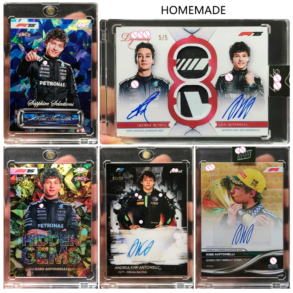 PANINI Signature ANTONELLI GEORGE RUSSELL DIY homemade Collection cards Texture Laser signature boy birthday Christmas gift
PANINI Signature ANTONELLI GEORGE RUSSELL DIY homemade Collection cards Texture Laser signature boy birthday Christmas gift