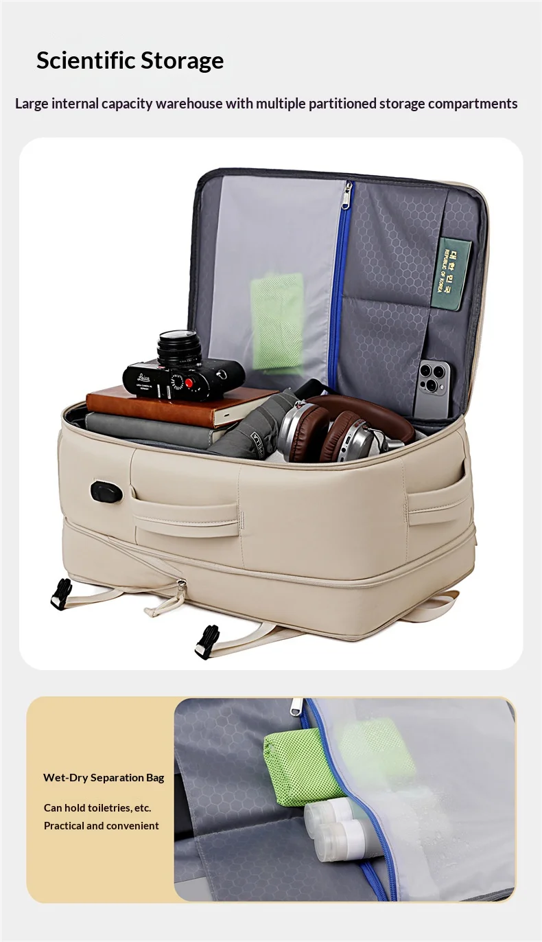 PU Leather Business Travel Backpack Expandable Waterproof Laptop Backpack with Shoe Compartment Wet Dry Separation Bag
PU Leather Business Travel Backpack Expandable Waterproof Laptop Backpack with Shoe Compartment Wet Dry Separation Bag
