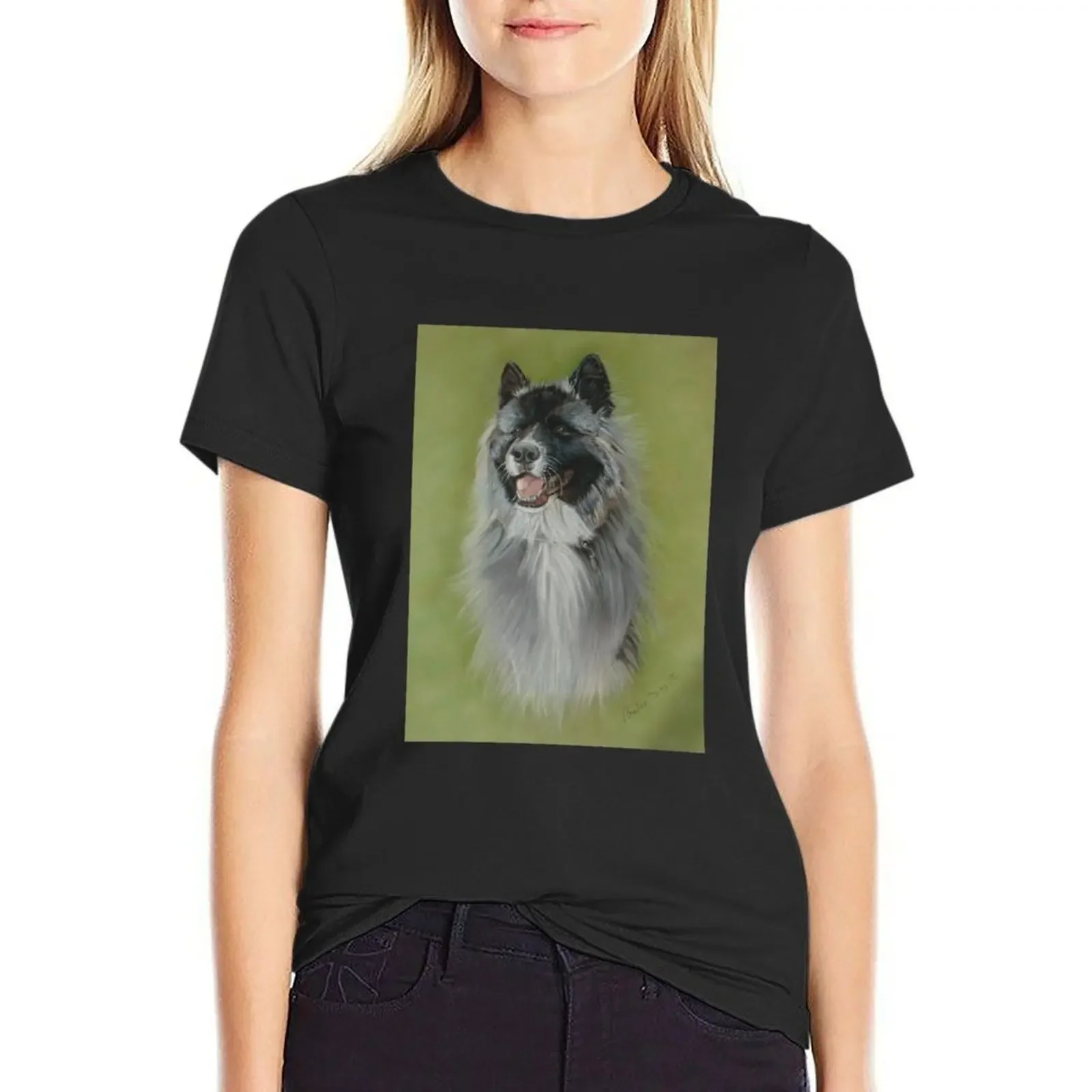 Long coat black face silver gray akita T-Shirt anime blanks kawaii clothes Women clothing
Long coat black face silver gray akita T-Shirt anime blanks kawaii clothes Women clothing