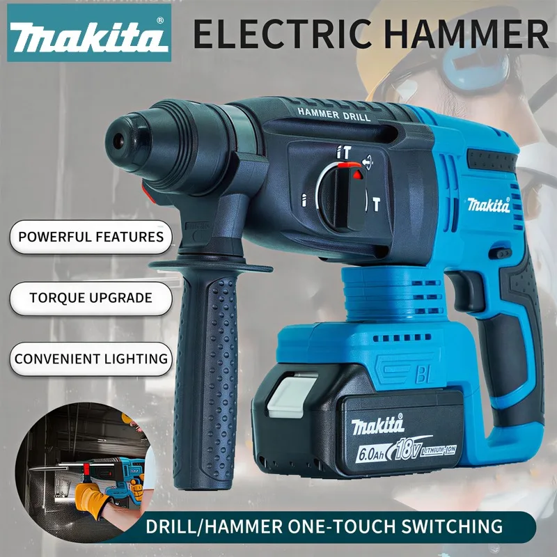 Makita Original 24MM Cordless Hammer Brushless Electric Hammer 18V Lithium Battery Wireless Drills For Makita 18v Power Tools
Makita Original 24MM Cordless Hammer Brushless Electric Hammer 18V Lithium Battery Wireless Drills For Makita 18v Power Tools