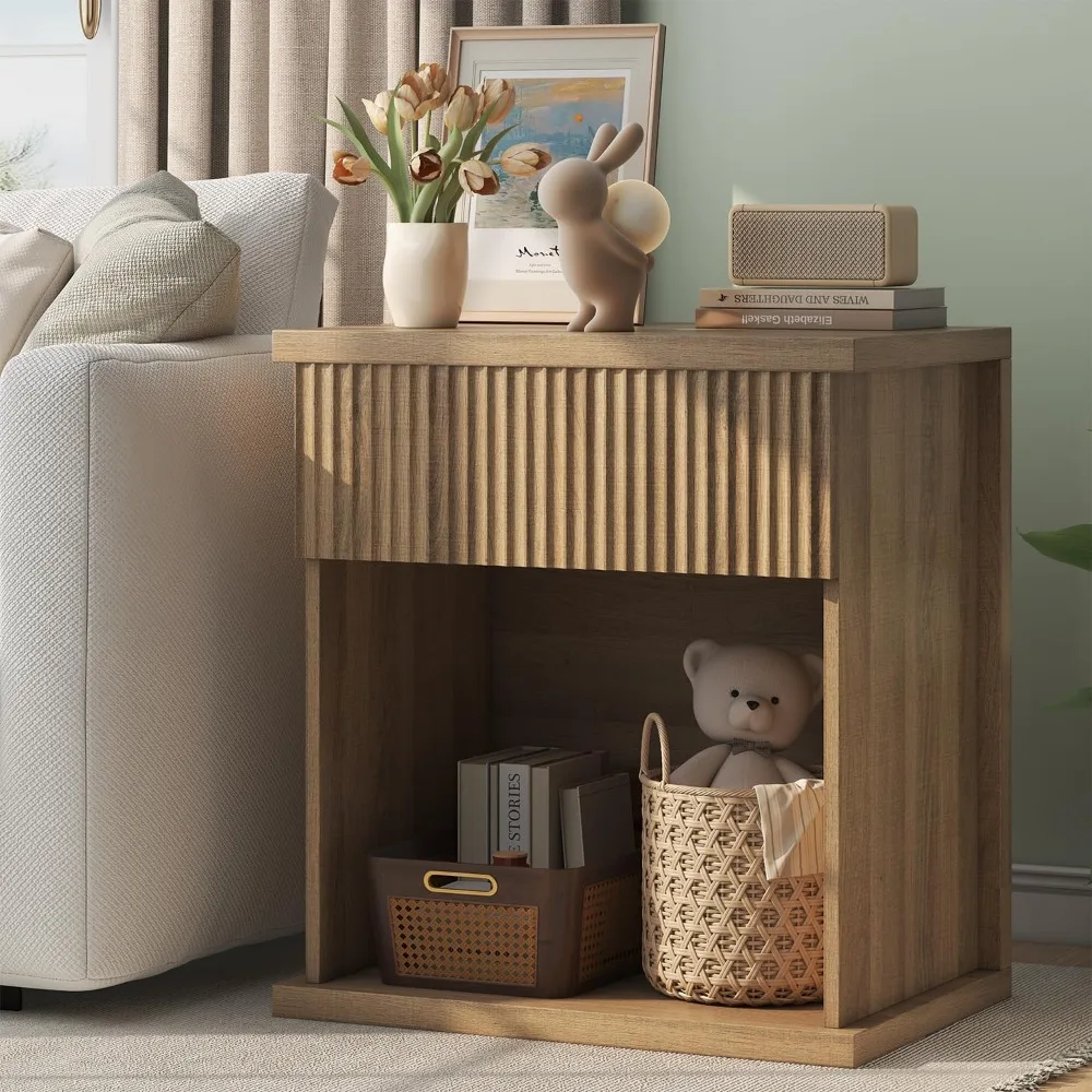 Fluted Nightstand, 22.8" Wide Nightstands with Drawer Storage Large Wood BedsideTable Night Stand for Bedroom Living Room Office
Fluted Nightstand, 22.8" Wide Nightstands with Drawer Storage Large Wood BedsideTable Night Stand for Bedroom Living Room Office