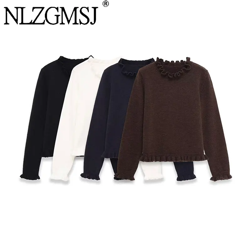 NLZGMSJ 2026 Весенний новый повседневный вязаный женский свитер с длинным рукавом, пуловер с жатым воротником, теплый, в стиле Y2K
NLZGMSJ 2026 Весенний новый повседневный вязаный женский свитер с длинным рукавом, пуловер с жатым воротником, теплый, в стиле Y2K