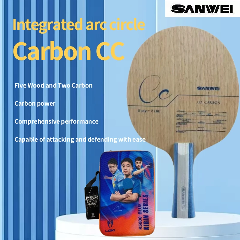 Лезвие для настольного тенниса SANWEI CC, 5 дерева + 2 карбоновых ракетки OFF++
Лезвие для настольного тенниса SANWEI CC, 5 дерева + 2 карбоновых ракетки OFF++