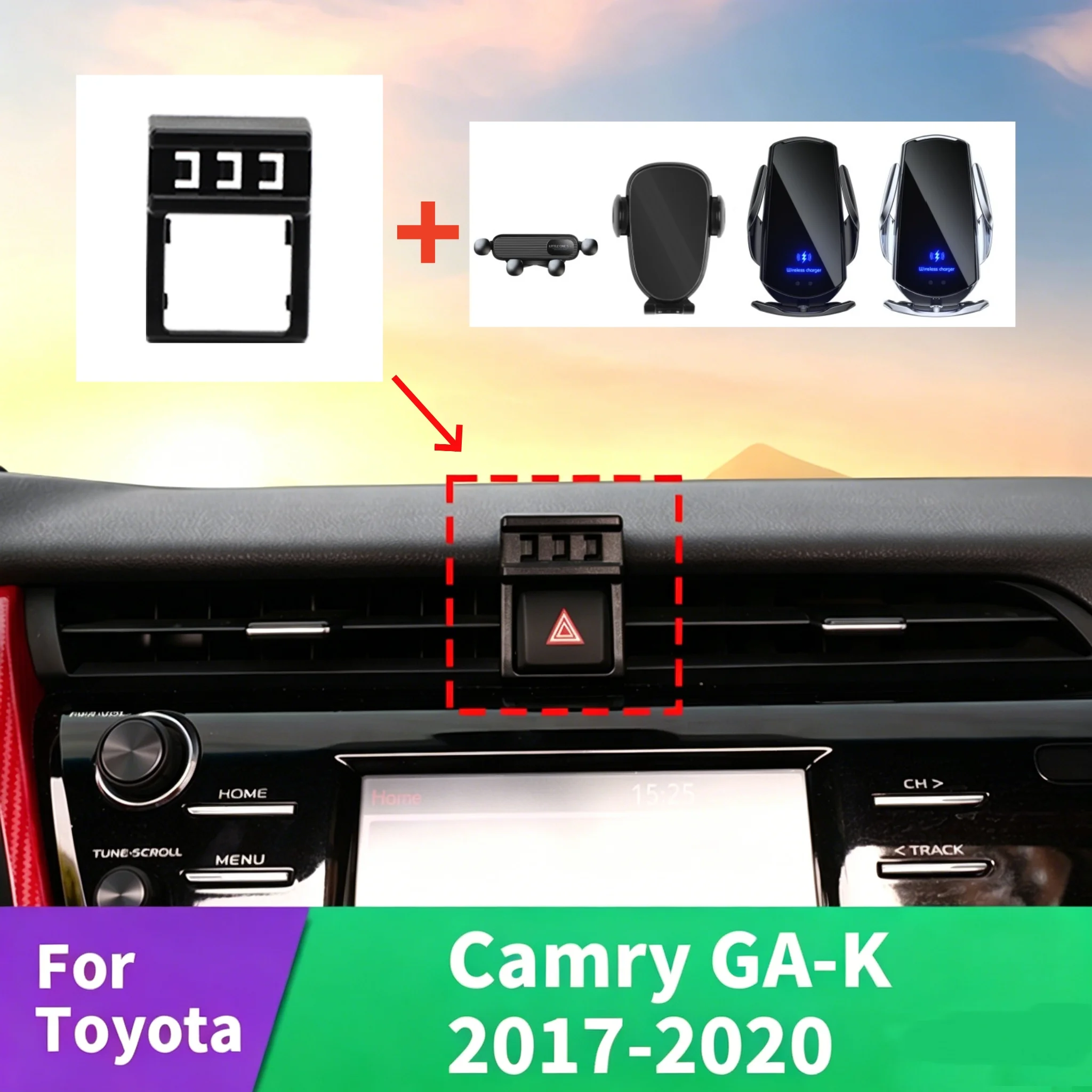 Крепление-защелка для держателей телефонов в автомобиле Toyota Camry GA-K 2017-2020 годов выпуска, совместимое с различными типами держателей телефонов.
Крепление-защелка для держателей телефонов в автомобиле Toyota Camry GA-K 2017-2020 годов выпуска, совместимое с различными типами держателей телефонов.