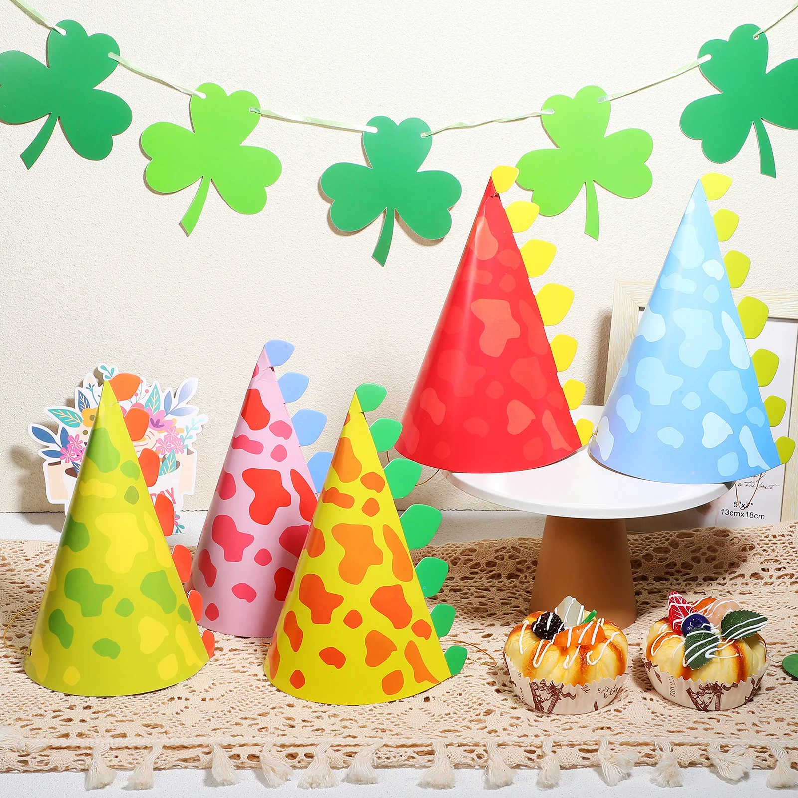 30Pcs Dinosaur Birthday Hats Party Cone Hats Birthday Hat Props Dinosaur Theme Party Supplies Decorations
30Pcs Dinosaur Birthday Hats Party Cone Hats Birthday Hat Props Dinosaur Theme Party Supplies Decorations
