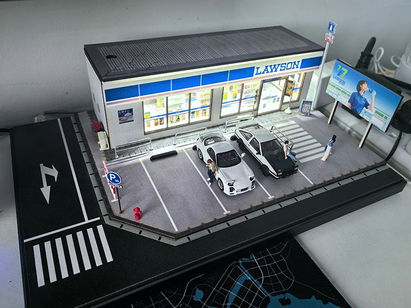 1:64 Convenience Store Model With LED Light DIY Blocks Car Life Scene Figure Mini Landscape Assembly Sand Table Accessories
1:64 Convenience Store Model With LED Light DIY Blocks Car Life Scene Figure Mini Landscape Assembly Sand Table Accessories