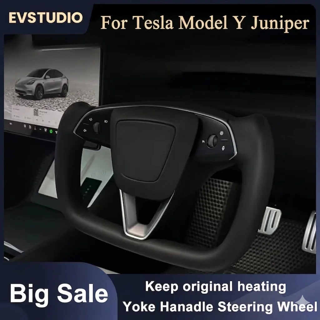 Yoke Handle for Model Y Juniper 2026 Heating Yoke Steering Wheel for Tesla Mode 3 Highland Nappa Leather Customized Accessory
Yoke Handle for Model Y Juniper 2026 Heating Yoke Steering Wheel for Tesla Mode 3 Highland Nappa Leather Customized Accessory
