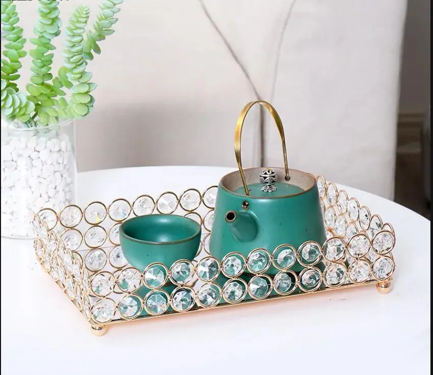 Metal Crystal Storage Tray Rectangular Fruit Home Jewelry Cosmetic Box Wedding Decoration Mirror
Metal Crystal Storage Tray Rectangular Fruit Home Jewelry Cosmetic Box Wedding Decoration Mirror