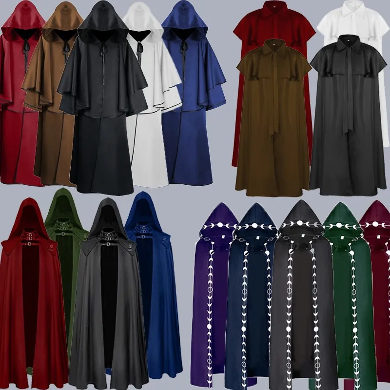 Medieval Robe Cape Halloween Nun Death God Gothic Style Robe Masquerade Party Script Kill Performance Costume Women's Fashion
Medieval Robe Cape Halloween Nun Death God Gothic Style Robe Masquerade Party Script Kill Performance Costume Women's Fashion