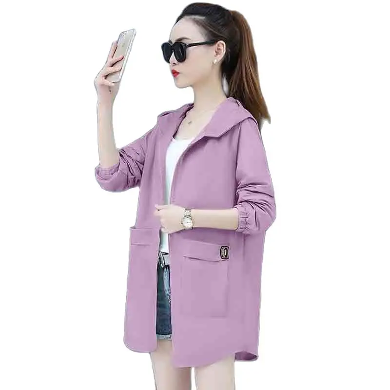 2022 Fashion Spring And Autumn Women's New Hooded Coat Loose Mid-length Women's Temperament Solid Color Casual Windbreaker Parka
2022 Fashion Spring And Autumn Women's New Hooded Coat Loose Mid-length Women's Temperament Solid Color Casual Windbreaker Parka