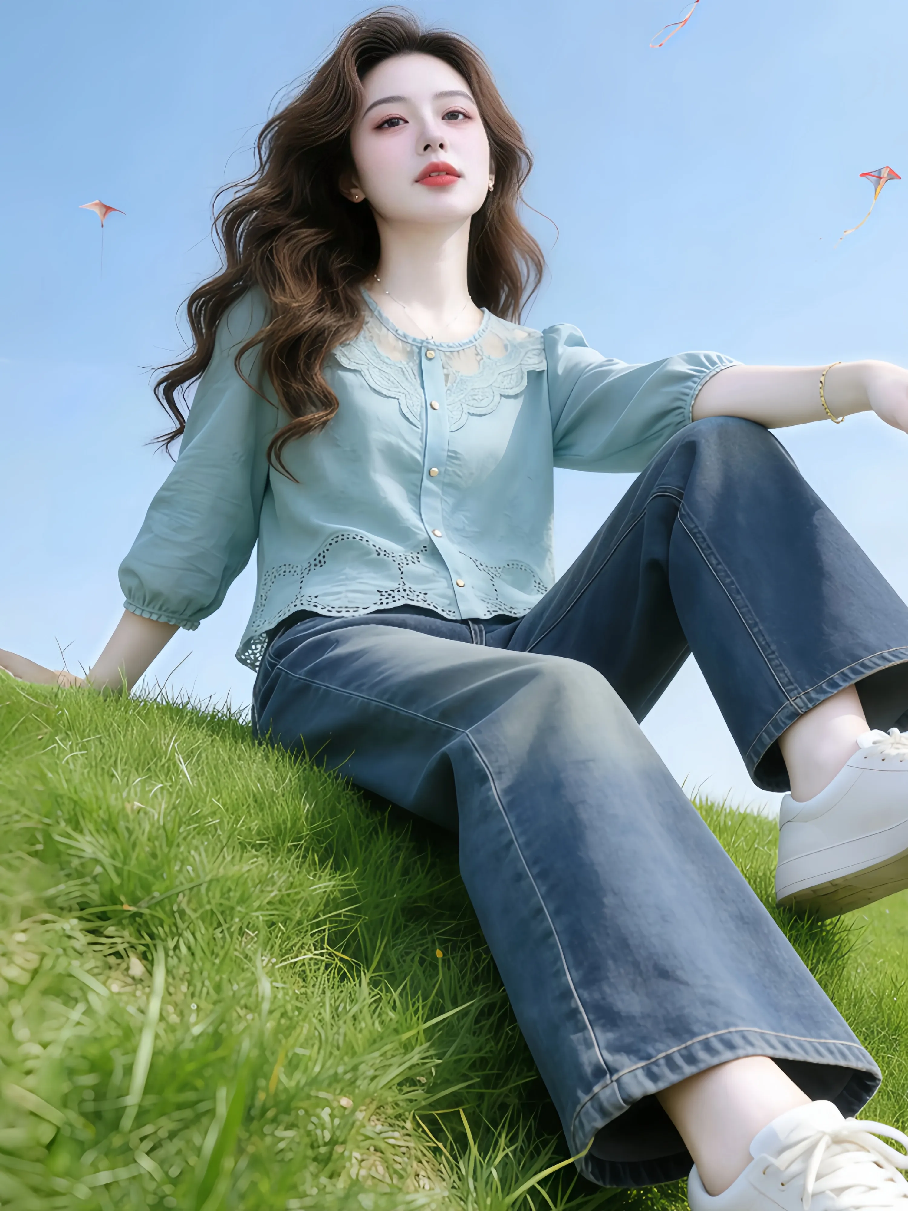 Elegant Women's Hollow out Shirt Loose Fit Floral Collar Seven Quarter Sleeve Casual Top Spring Autumn New Style Body Slimming
Elegant Women's Hollow out Shirt Loose Fit Floral Collar Seven Quarter Sleeve Casual Top Spring Autumn New Style Body Slimming