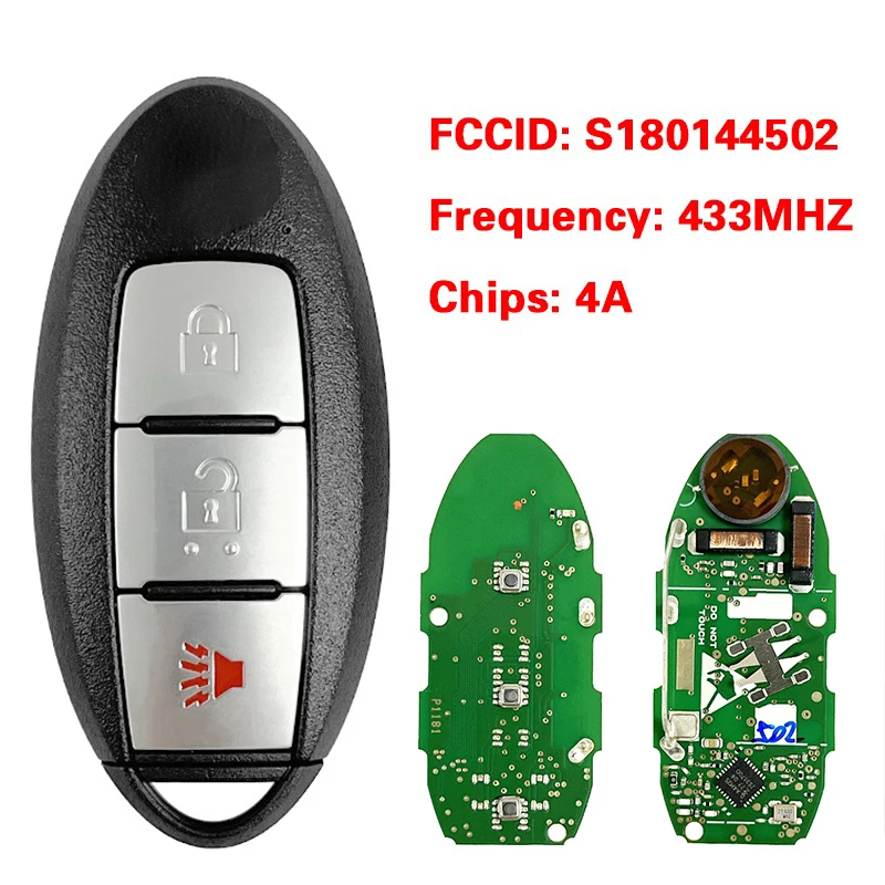 CN027076 Aftermarket 3-кнопочный бесконтактный пульт дистанционного управления FCC KR5TXN1 P/N 285E3-5RA0A S180144502 4A чип 433 МГц для Kicks 2018-2019
CN027076 Aftermarket 3-кнопочный бесконтактный пульт дистанционного управления FCC KR5TXN1 P/N 285E3-5RA0A S180144502 4A чип 433 МГц для Kicks 2018-2019